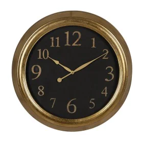 Horloge Murale Noir Doré PVC Verre Fer Bois MDF 47 x 5,5 x 47 cm de BigBuy Home, Pendules murales - Réf : S8804378, Prix : 58...