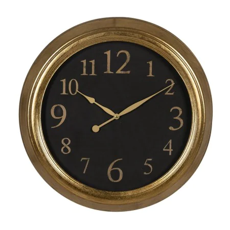 Reloj de Pared Negro Dorado PVC Cristal Hierro Madera MDF 47 x 5,5 x 47 cm de BigBuy Home, Relojes de pared - Ref: S8804378, ...