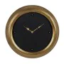 Wall Clock Black Golden PVC Crystal Iron MDF Wood 46 x 6 x 46 cm by BigBuy Home, Wall Clocks - Ref: S8804379, Price: 59,65 €,...