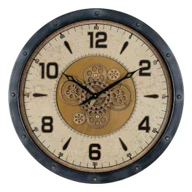 Reloj de Pared Negro Dorado Cristal Hierro 72 x 9 x 72 cm (3 Unidades) de BigBuy Home, Relojes de pared - Ref: S8804397, Prec...