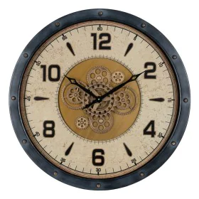 Wall Clock Black Golden Crystal Iron 72 x 9 x 72 cm (3 Units) by BigBuy Home, Wall Clocks - Ref: S8804397, Price: 147,51 €, D...