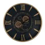 Reloj de Pared Negro Dorado Cristal Hierro 59 x 8,5 x 59 cm (3 Unidades) de BigBuy Home, Relojes de pared - Ref: S8804410, Pr...