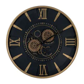 Wall Clock Black Golden Crystal Iron 59 x 8,5 x 59 cm (3 Units) by BigBuy Home, Wall Clocks - Ref: S8804410, Price: 106,58 €,...