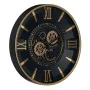 Reloj de Pared Negro Dorado Cristal Hierro 59 x 8,5 x 59 cm (3 Unidades) de BigBuy Home, Relojes de pared - Ref: S8804410, Pr...