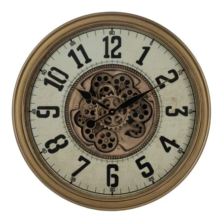 Orologio da Parete Crema Dorato Cristallo Ferro 66 x 9,5 x 66 cm (3 Unità) di BigBuy Home, Orologi da parete - Rif: S8804411,...