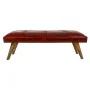 Bench Alexandra House Living Red Leather Mango wood 53 x 38 x 115 cm by Alexandra House Living, Chairs - Ref: D1631194, Price...