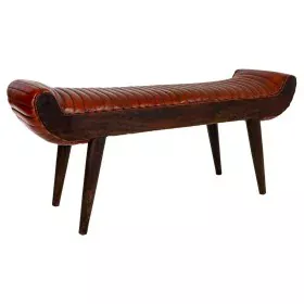 Bench Alexandra House Living Leather Mango wood 51 x 38 x 125 cm by Alexandra House Living, Benches - Ref: D1631195, Price: 3...