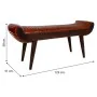 Bench Alexandra House Living Leather Mango wood 51 x 38 x 125 cm by Alexandra House Living, Benches - Ref: D1631195, Price: 3...