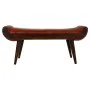 Bench Alexandra House Living Leather Mango wood 51 x 38 x 125 cm by Alexandra House Living, Benches - Ref: D1631195, Price: 3...