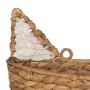 Cesto Volpe Bianco Nero Beige Fibra naturale 30 x 11 x 33 cm di BigBuy Home, Cesti portaoggetti - Rif: S8804496, Prezzo: 21,8...