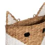 Cesto Volpe Bianco Nero Beige Fibra naturale 30 x 11 x 33 cm di BigBuy Home, Cesti portaoggetti - Rif: S8804496, Prezzo: 21,8...