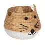 Basket Cat White Black Beige Natural Fibre 41 x 41 x 38 cm by BigBuy Home, Storage baskets - Ref: S8804497, Price: 43,16 €, D...