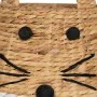 Basket Cat White Black Beige Natural Fibre 41 x 41 x 38 cm by BigBuy Home, Storage baskets - Ref: S8804497, Price: 43,16 €, D...