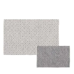 Tapis Blanc Gris 70 % coton 30 % Polyester 120 x 180 cm de BigBuy Home, Tapis - Réf : S8804518, Prix : 50,70 €, Remise : %