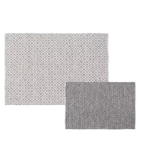 Tapis Blanc Gris 70 % coton 30 % Polyester 160 x 230 cm de BigBuy Home, Tapis - Réf : S8804519, Prix : 82,03 €, Remise : %