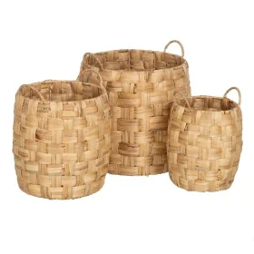 Lot de paniers Beige Fibre naturelle 37 x 37 x 40 cm (3 Unités) de BigBuy Home, Paniers de rangement - Réf : S8804539, Prix :...