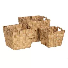 Set of Baskets Beige Natural Fibre 40 x 40 x 35 cm (3 Units) by BigBuy Home, Storage baskets - Ref: S8804541, Price: 88,94 €,...