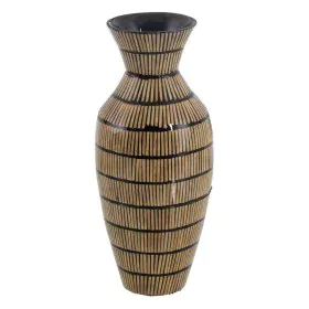 Vase Black Beige Bamboo 22 x 22 x 52 cm by BigBuy Home, Vases - Ref: S8804581, Price: 50,70 €, Discount: %