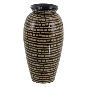 Vase Schwarz Beige Bambus 21 x 21 x 40 cm von BigBuy Home, Vasen - Ref: S8804582, Preis: 38,78 €, Rabatt: %