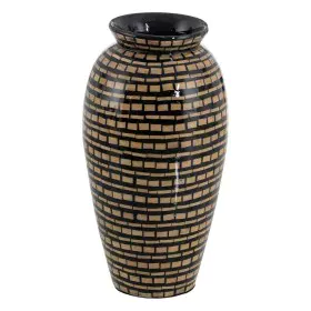 Vaso Nero Beige Bambù 21 x 21 x 40 cm di BigBuy Home, Vasi - Rif: S8804582, Prezzo: 38,78 €, Sconto: %