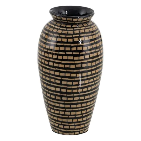 Vaso Nero Beige Bambù 21 x 21 x 40 cm di BigBuy Home, Vasi - Rif: S8804582, Prezzo: 39,08 €, Sconto: %