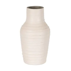 Jarrón Blanco Cerámica 17 x 17 x 30 cm de BigBuy Home, Jarrones - Ref: S8804597, Precio: 27,88 €, Descuento: %