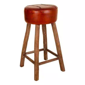 Stool Alexandra House Living Brown Leather Mango wood 78 x 41 x 41 cm by Alexandra House Living, Sofas and chairs - Ref: D163...