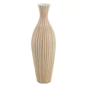 Vase Weiß Beige Bambus 20 x 20 x 64 cm von BigBuy Home, Vasen - Ref: S8804621, Preis: 50,70 €, Rabatt: %