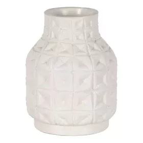 Vase Weiß aus Keramik 22 x 22 x 28 cm von BigBuy Home, Vasen - Ref: S8804636, Preis: 38,26 €, Rabatt: %