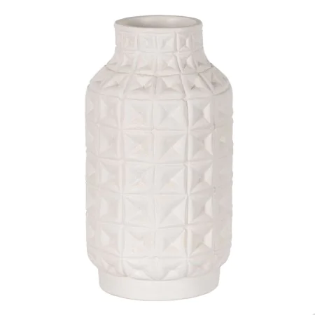 Vase Blanc Céramique 22 x 22 x 41 cm de BigBuy Home, Vases - Réf : S8804637, Prix : 52,05 €, Remise : %