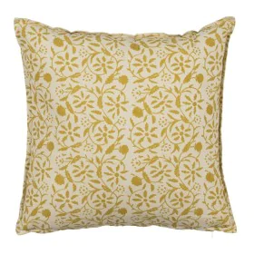 Coussin Coton Beige Moutarde 50 x 50 cm de BigBuy Home, Coussins - Réf : S8804661, Prix : 19,28 €, Remise : %