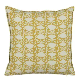 Coussin Coton Beige Moutarde 50 x 50 cm de BigBuy Home, Coussins - Réf : S8804677, Prix : 19,28 €, Remise : %