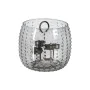 Castiçais Cinzento Metal Cristal 18 x 18 x 16 cm de BigBuy Home, Candelabros e suportes para velas - Ref: S8804704, Preço: 37...