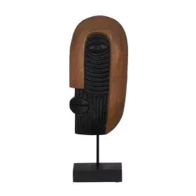 Figura Decorativa Castanho Máscara 17,5 x 10 x 50 cm de BigBuy Home, Adornos - Ref: S8804712, Preço: 37,16 €, Desconto: %