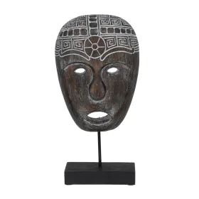 Figurine Décorative Marron Masque 24 x 12 x 46 cm de BigBuy Home, Objets de décoration - Réf : S8804715, Prix : 45,62 €, Remi...