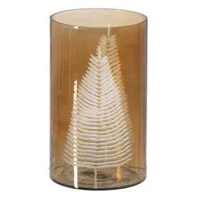 Castiçais Castanho Cristal Ø 15 cm 15 x 15 x 25 cm de BigBuy Home, Candelabros e suportes para velas - Ref: S8804740, Preço: ...