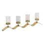 Bougeoir Doré Acier inoxydable Verre 83 x 9 x 25 cm de BigBuy Home, Bougeoirs et chandeliers - Réf : S8804741, Prix : 98,82 €...