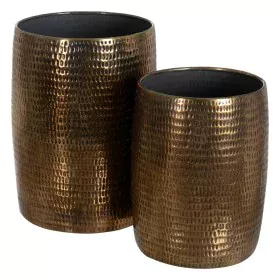 Vaso 2 Peças Bronze Dourado Alumínio 35,5 x 35,5 x 50 cm de BigBuy Home, Jarrões - Ref: S8804742, Preço: 226,34 €, Desconto: %