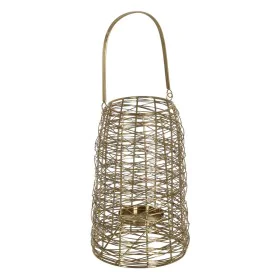 Bougeoir Doré Acier inoxydable 19 x 20 x 31,5 cm de BigBuy Home, Bougeoirs et chandeliers - Réf : S8804749, Prix : 49,85 €, R...