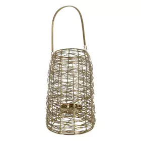 Bougeoir Doré Acier inoxydable 19 x 20 x 31,5 cm de BigBuy Home, Bougeoirs et chandeliers - Réf : S8804749, Prix : 50,25 €, R...