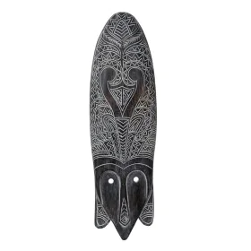 Figurine Décorative Blanc Marron Masque 24 x 5 x 80 cm de BigBuy Home, Objets de décoration - Réf : S8804753, Prix : 56,94 €,...