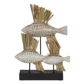 Figura Decorativa Blanco Marrón Natural Peces 30 x 10 x 40 cm de BigBuy Home, Adornos - Ref: S8804754, Precio: 40,10 €, Descu...