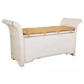 Banc Alexandra House Living Blanc Coton Bois de manguier 42 x 63 x 120 cm de Alexandra House Living, Bancs - Réf : D1631211, ...