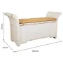 Bench Alexandra House Living White Cotton Mango wood 42 x 63 x 120 cm by Alexandra House Living, Benches - Ref: D1631211, Pri...