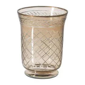 Portavelas Marrón Cristal 18 x 18 x 23 cm de BigBuy Home, Candelabros y portavelas - Ref: S8804783, Precio: 37,07 €, Descuent...