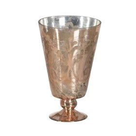 Decorative Flower Wineglass Copper 16 x 16 x 25 cm by BigBuy Home, Ornaments - Ref: S8804788, Price: 35,79 €, Discount: %