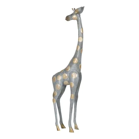 Statua Decorativa Grigio Dorato Giraffa 27 x 12 x 100 cm di BigBuy Home, Soprammobili - Rif: S8804802, Prezzo: 77,15 €, Scont...