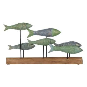 Decorative Figure Green Natural Fish 56 x 7 x 31 cm by BigBuy Home, Ornaments - Ref: S8804804, Price: 39,78 €, Discount: %