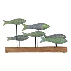 Figura Decorativa Verde Natural Peces 56 x 7 x 31 cm de BigBuy Home, Adornos - Ref: S8804804, Precio: 39,78 €, Descuento: %