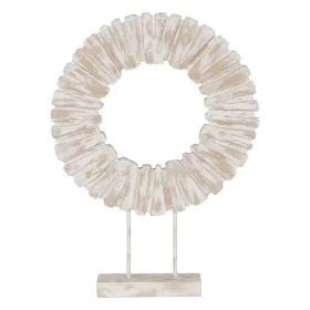 Sculpture Blanc Beige Bois de manguier 45 x 10 x 59 cm de BigBuy Home, Sculptures - Réf : S8804809, Prix : 66,65 €, Remise : %